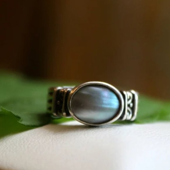 ANTIQUE Pearl Ring | Designer | June Birthstone | Rare Ring | Sterling Silver - Picture 1 of 5
